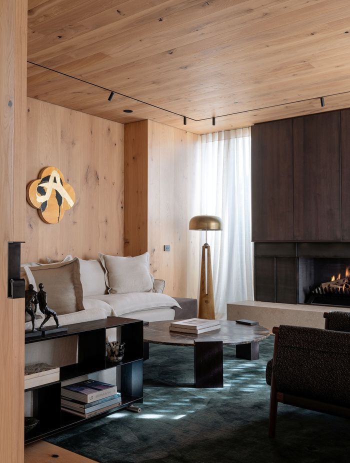 A cohesion of oak in a St Heliers home, featuring Sandstone VidaPlank Timber Flooring | Photography: Samuel Hartnett