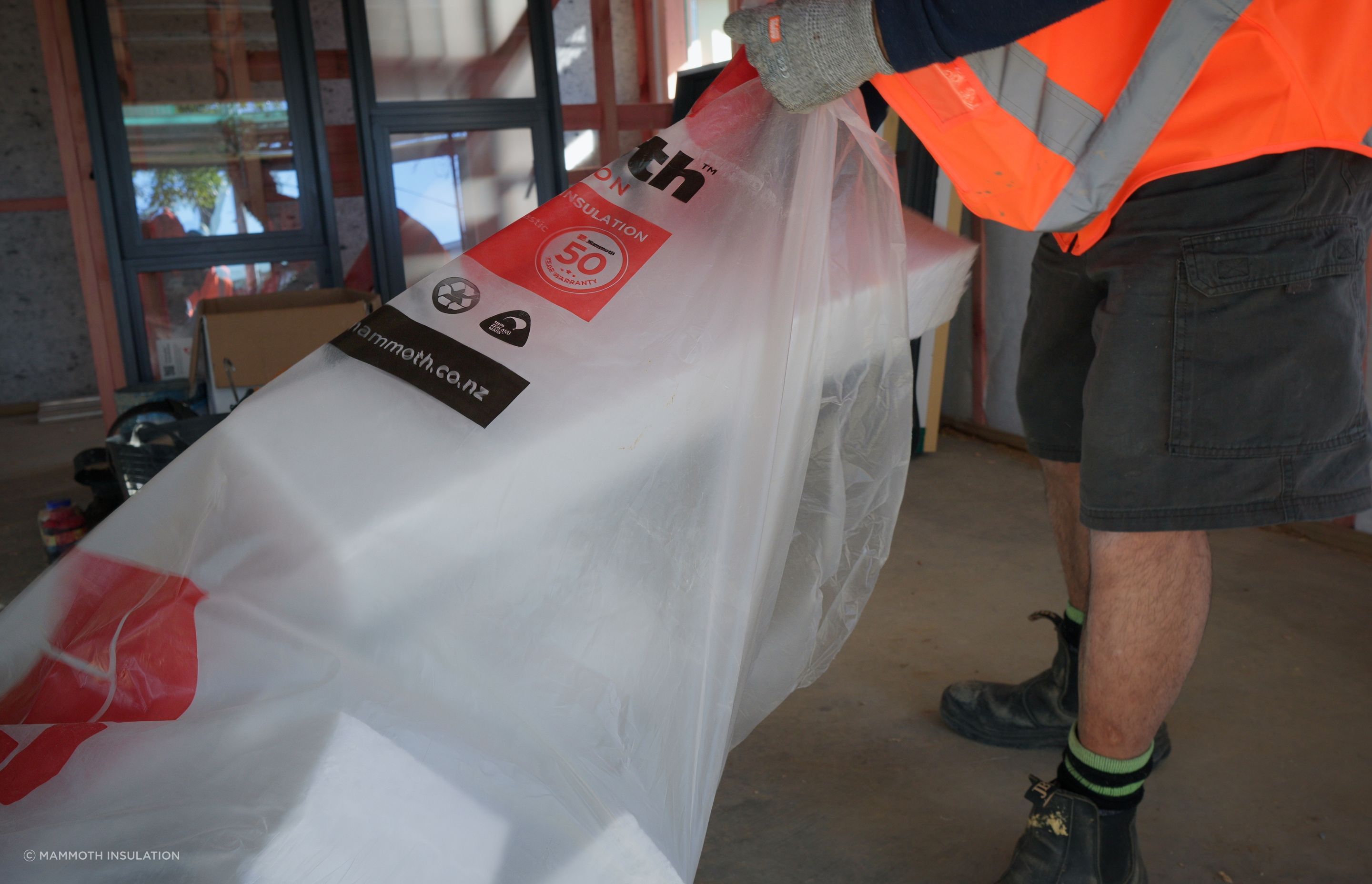 Mammoth product is bagged and returned for recycling at a take-back centre.