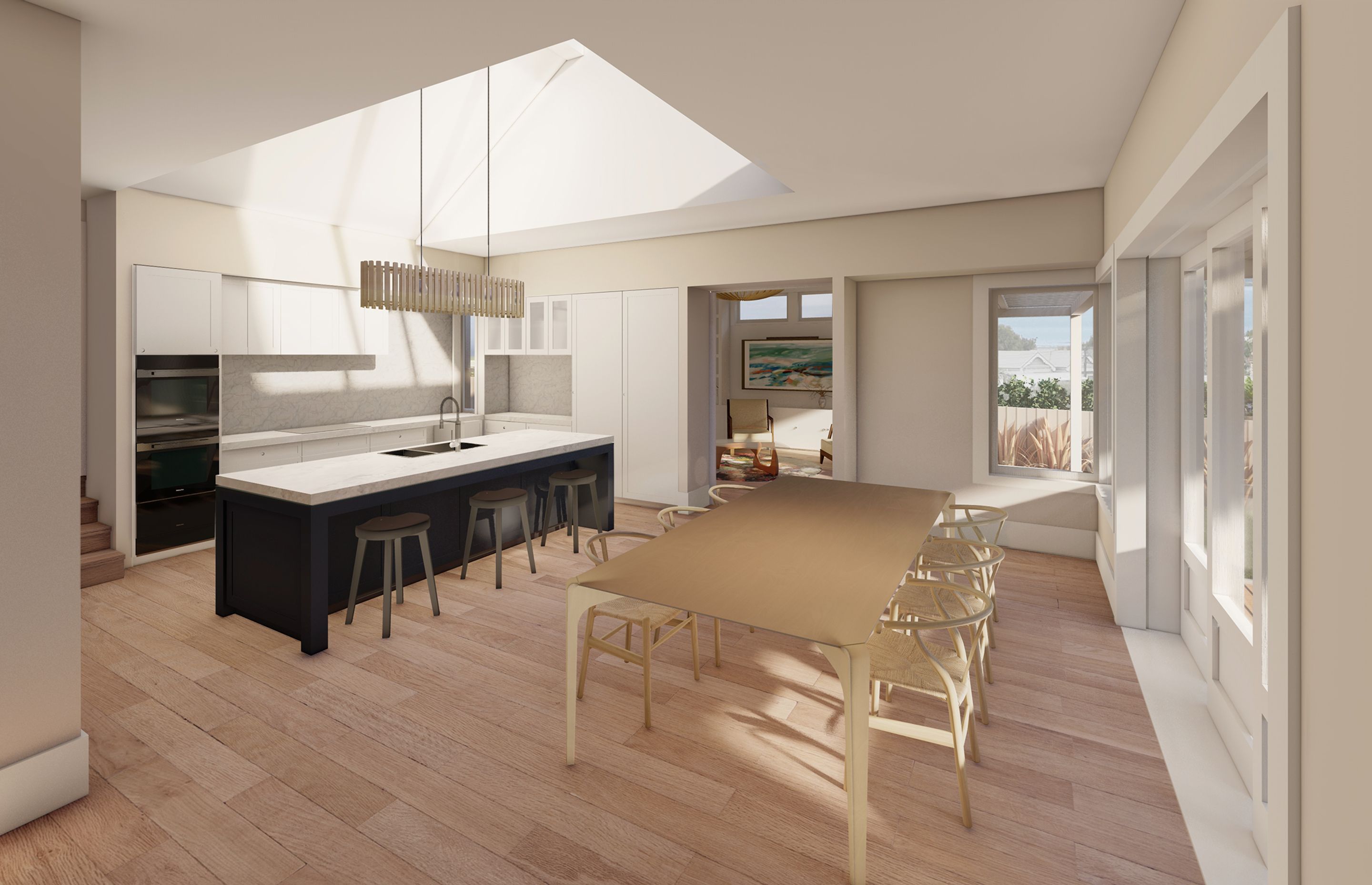 Melanie leads Bourke Architects' team of four who specialise in residential architecture.