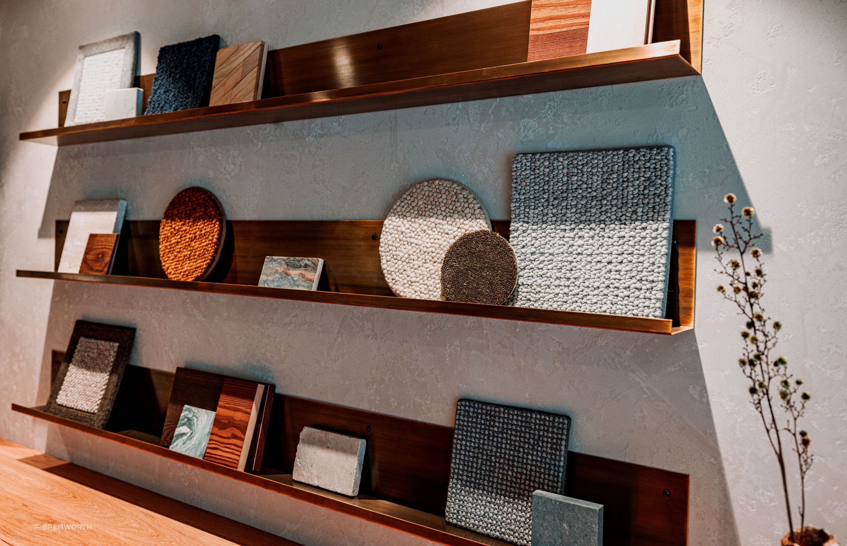 The store has a dedicated nook for rug design, with a selection of on-trend materials you can use as inspiration.