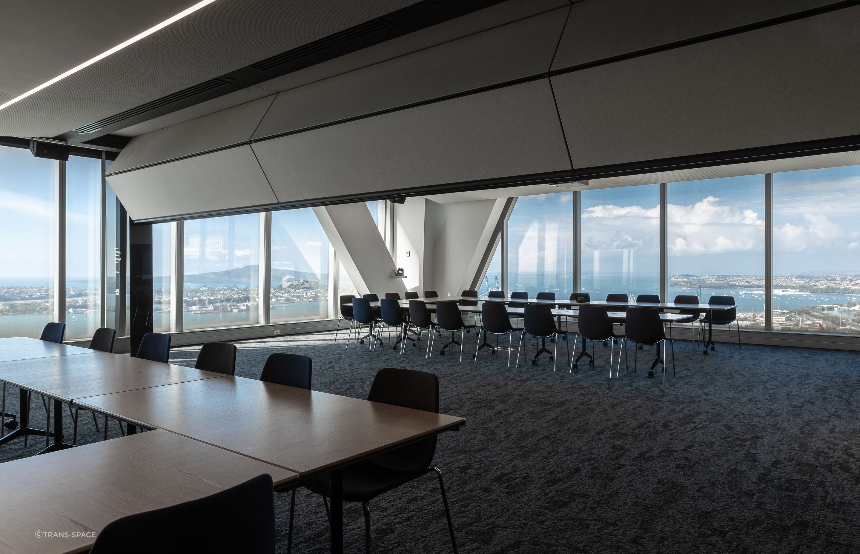 Skyfold Acoustic Vertical Retractable Walls are a quick and easy space management solution to reconfigure multifunctional rooms.