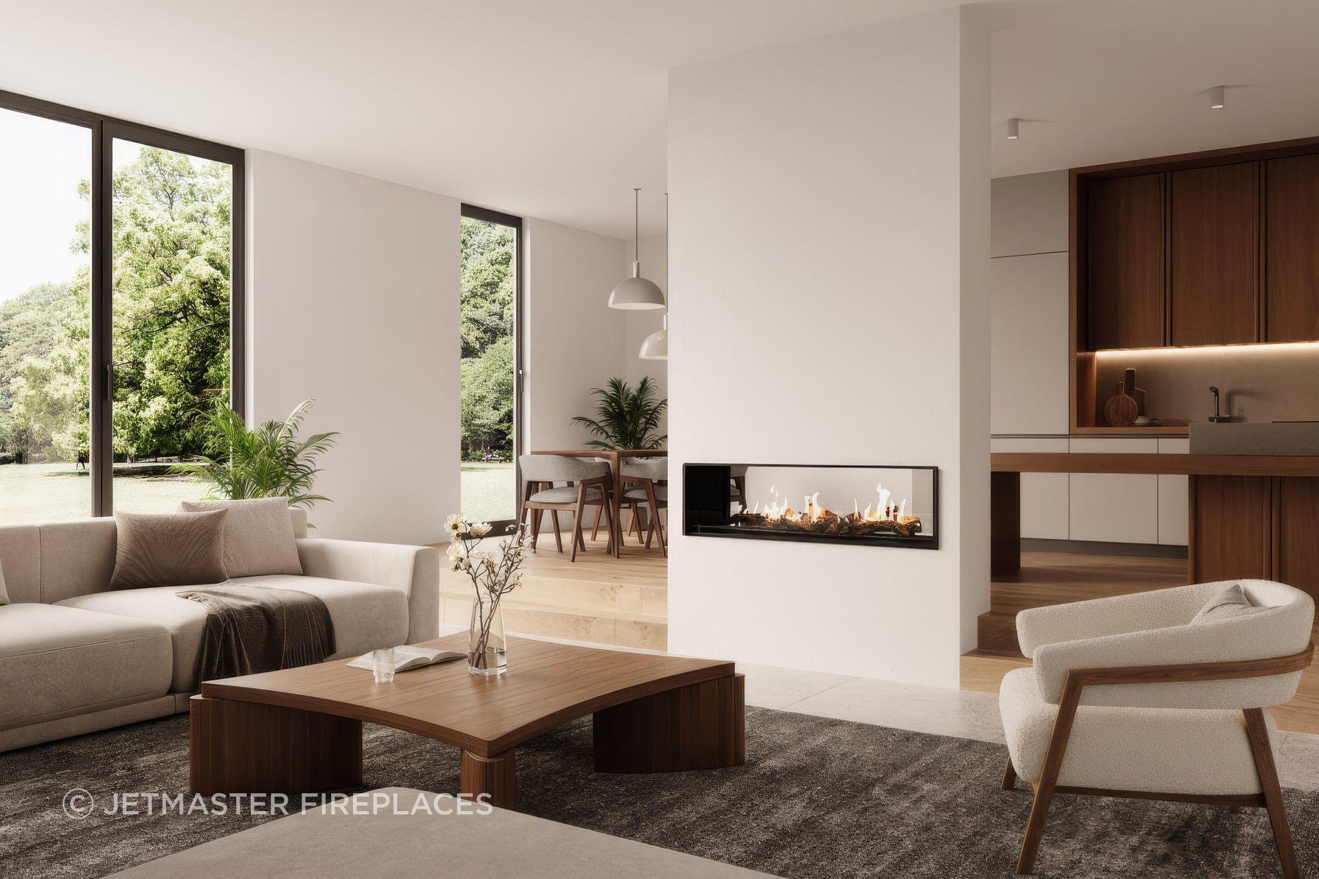 Phoenix Horizon Double Sided Fireplace