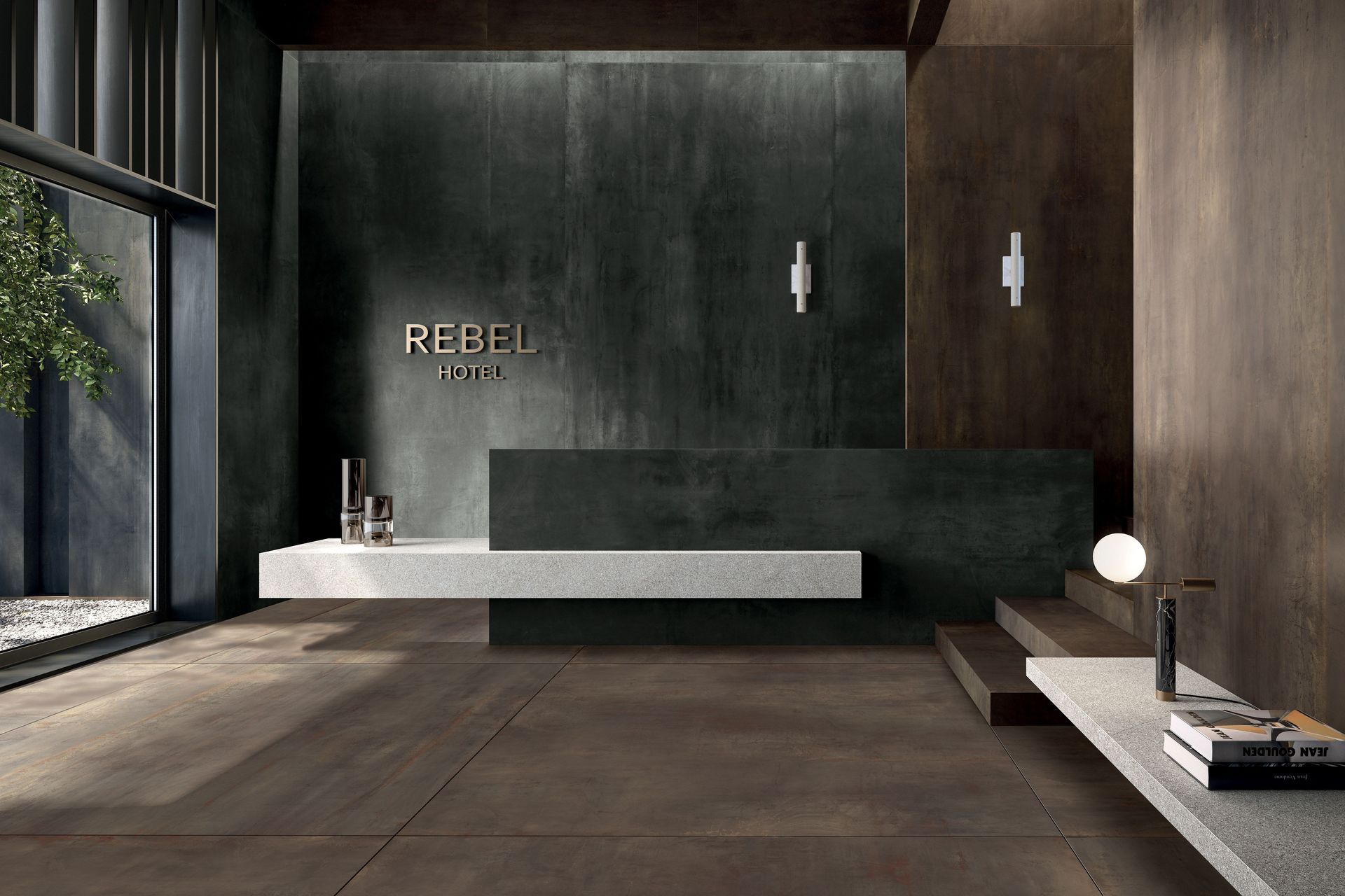Available in a wide variety of colours and textures, MATERIA porcelain slabs are beautiful in commercial projects.