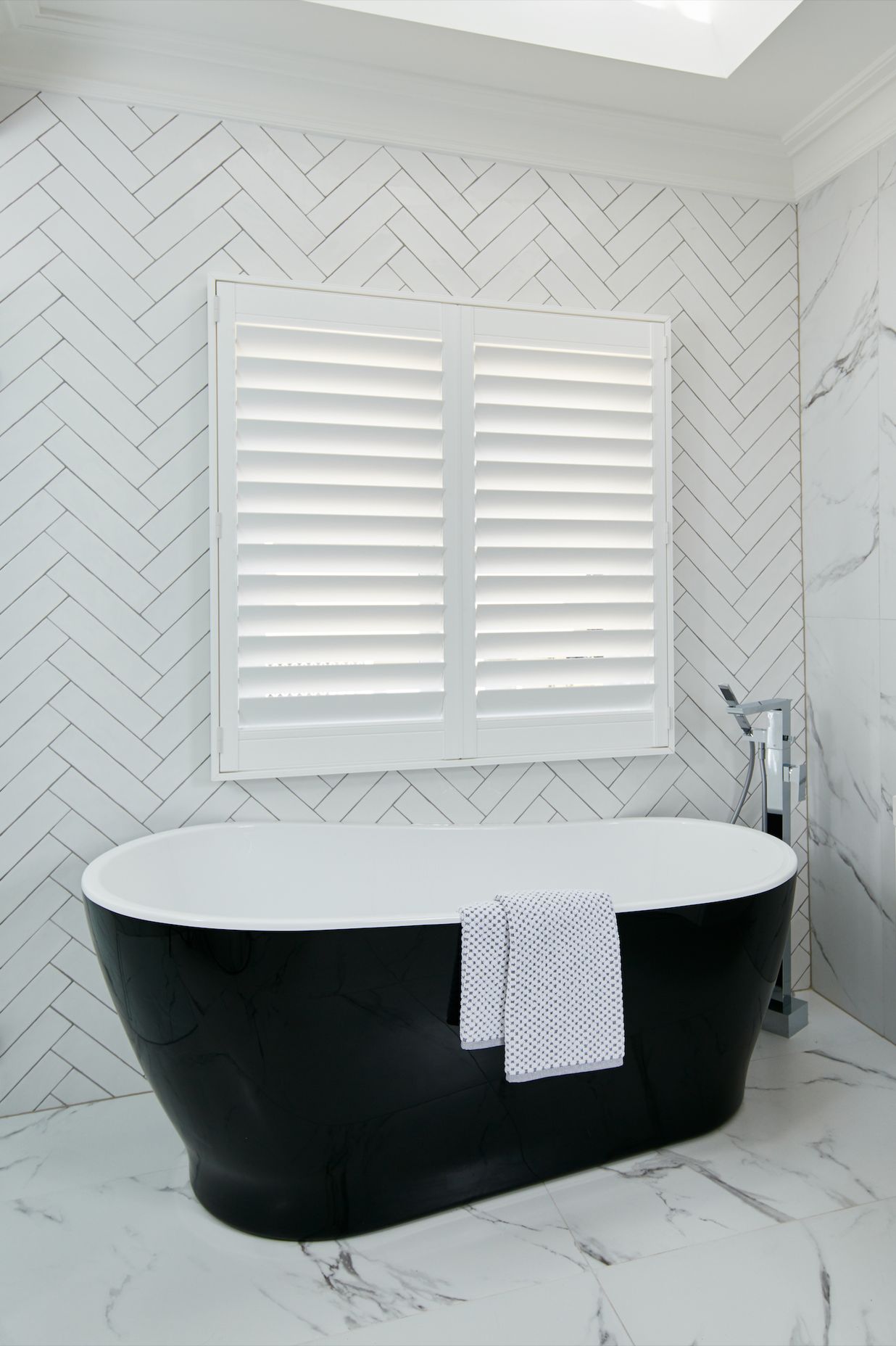 Luxaflex PolySatin shutters are made from an advanced polyresin compound, making them suitable for areas prone to high humidity and moisture.
