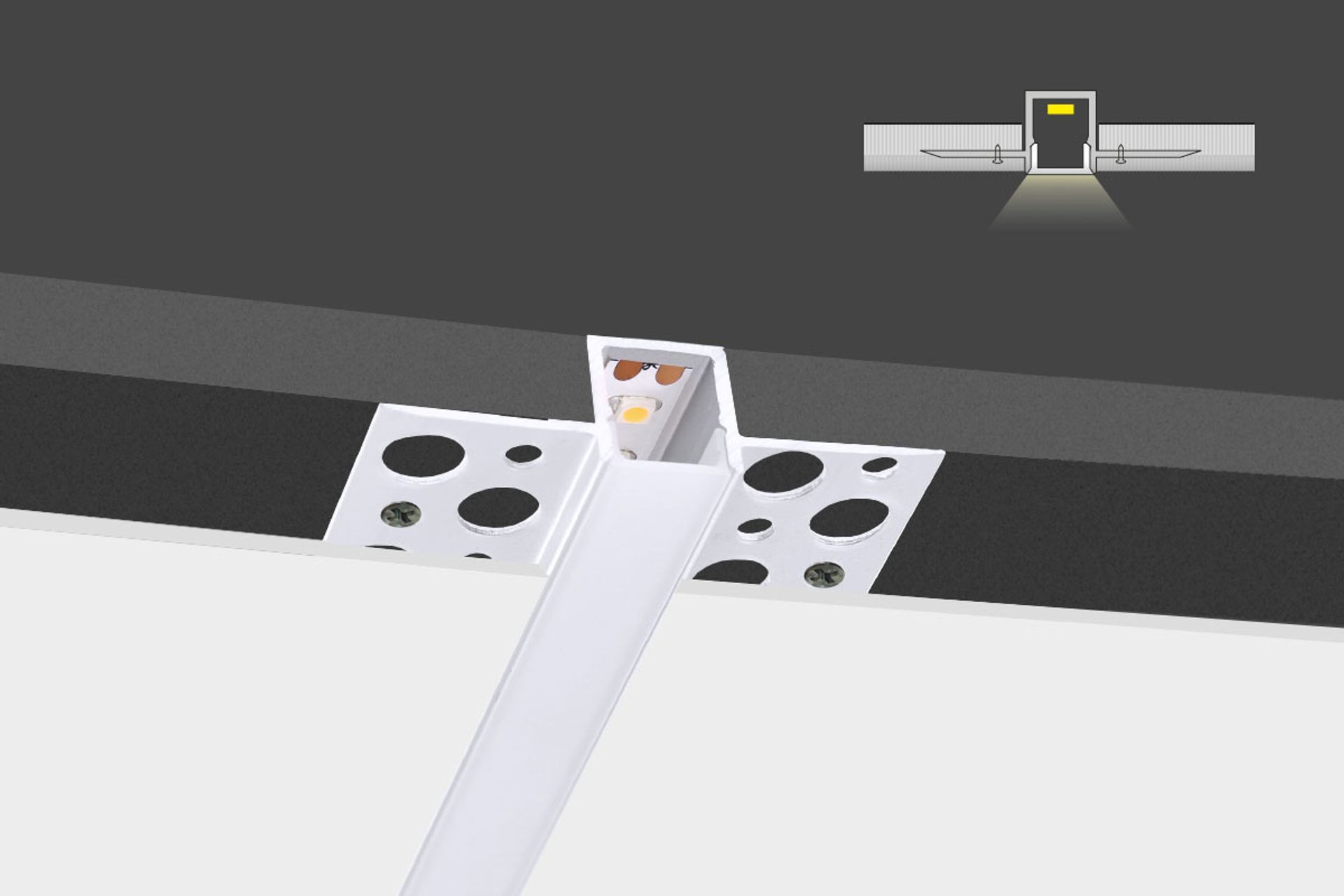 Absolute Trimless Aluminium Extrusion
