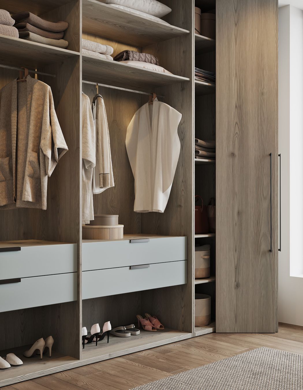 DesignerOne’s Internals Range offers a refined alternative to standard whiteboard interiors, bringing warmth and cohesion to modern wardrobes.