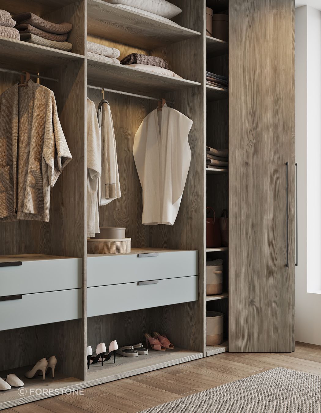 DesignerOne’s Internals Range offers a refined alternative to standard whiteboard interiors, bringing warmth and cohesion to modern wardrobes.