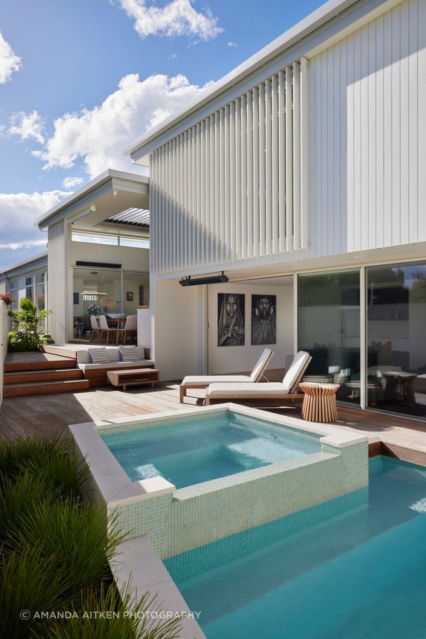 The pool is central to the resort feel.