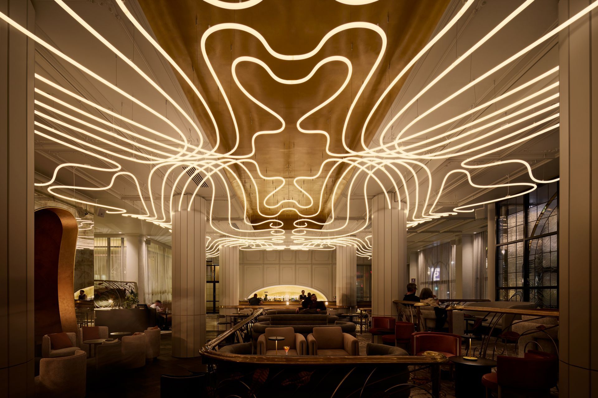 “To the left of the reception, you’ll see Luma in the distance. The reason why we’ve allowed this sightline between the lobby and the restaurant is to invite people to go and have a look,” says Fady.
