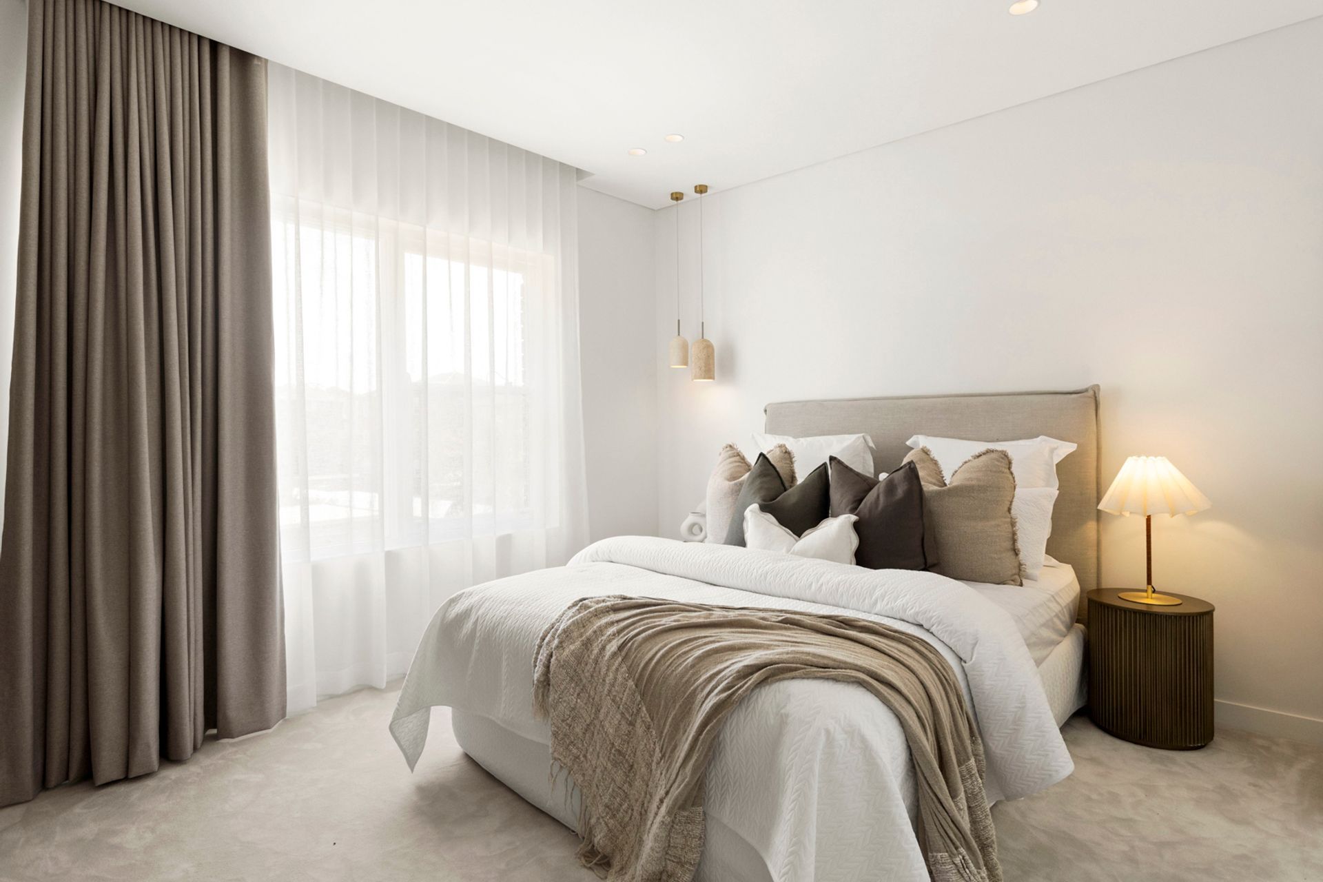 Neutral tones continue into the bedrooms, which have each been turned into private retreats.
