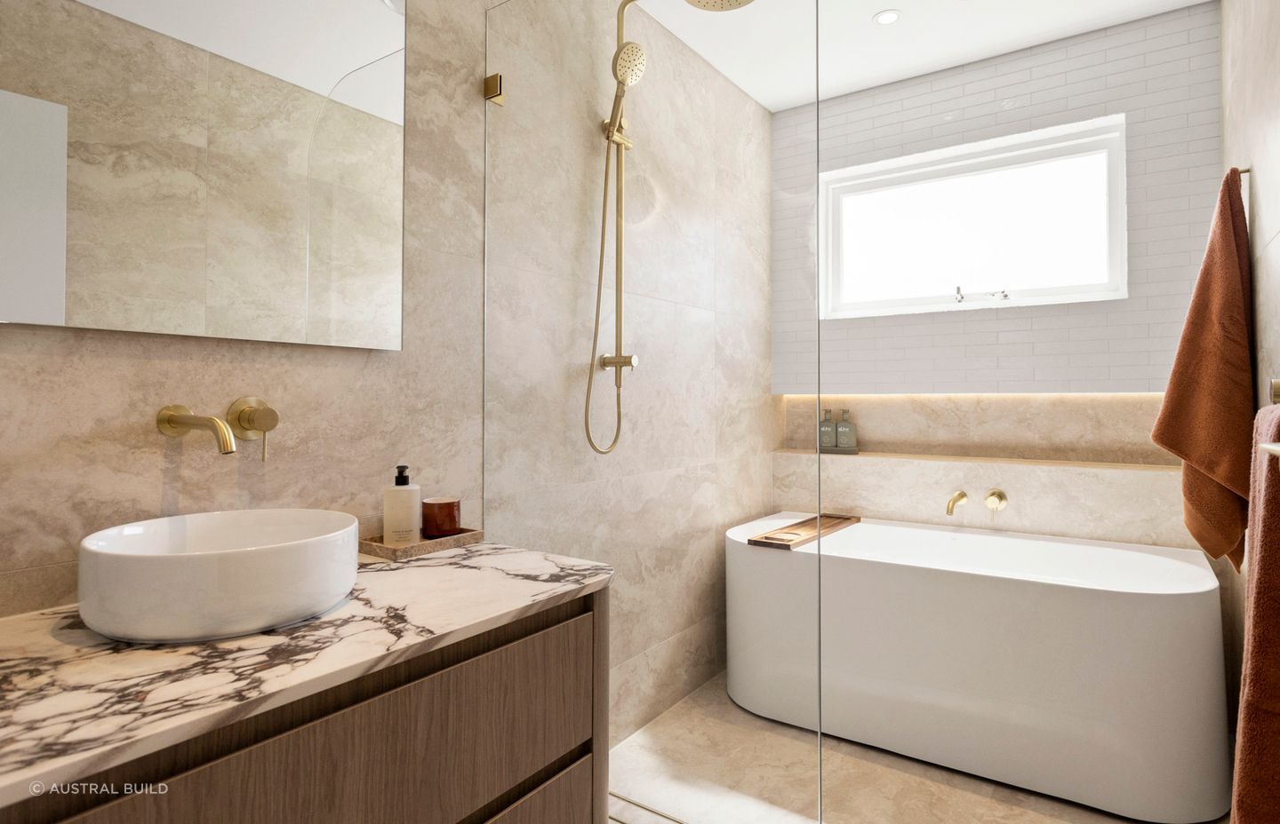 A stunning transformation, the bathroom's layout is now much more functional.
