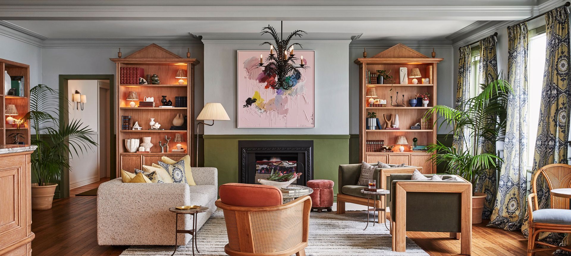 The warm and striking reception area at Osborn House, Bundanoon. Photo by Alan Jensen.