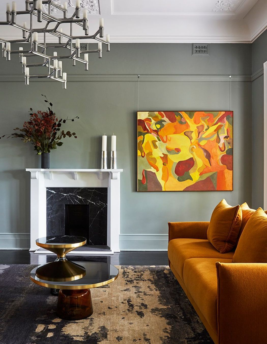 Artwork and feature lighting were key pillars of the interior design