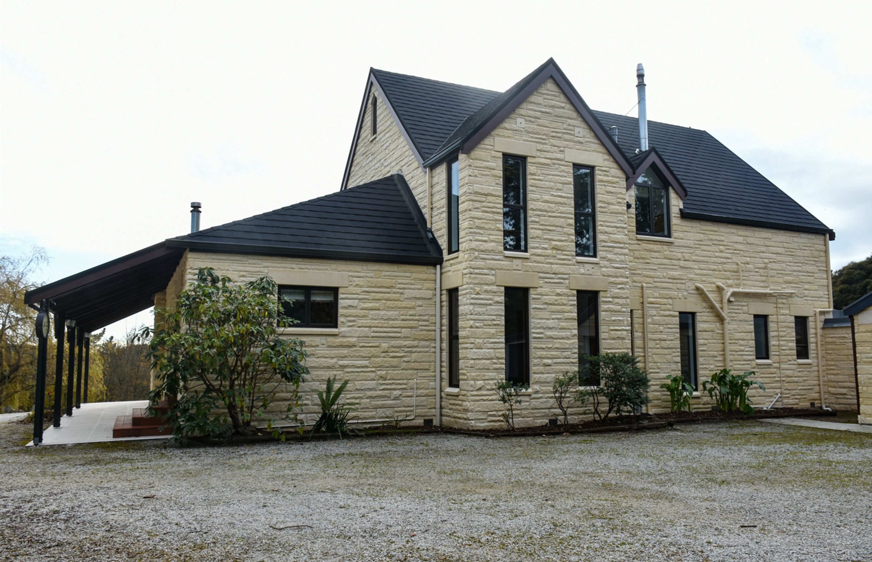 A stone-clad home restored to its former glory