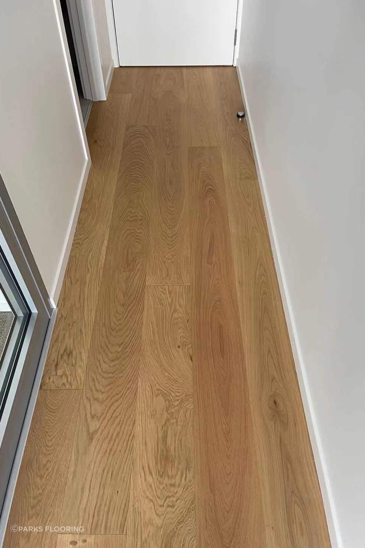 “We always prepare the subfloors before installing the flooring product and install an acoustic underlay on top of the existing subfloor. The flooring is usually delivered to the ground floor, and then the main contractor helps us with a tower crane to move the flooring to each subsequent floor in the apartment building.”