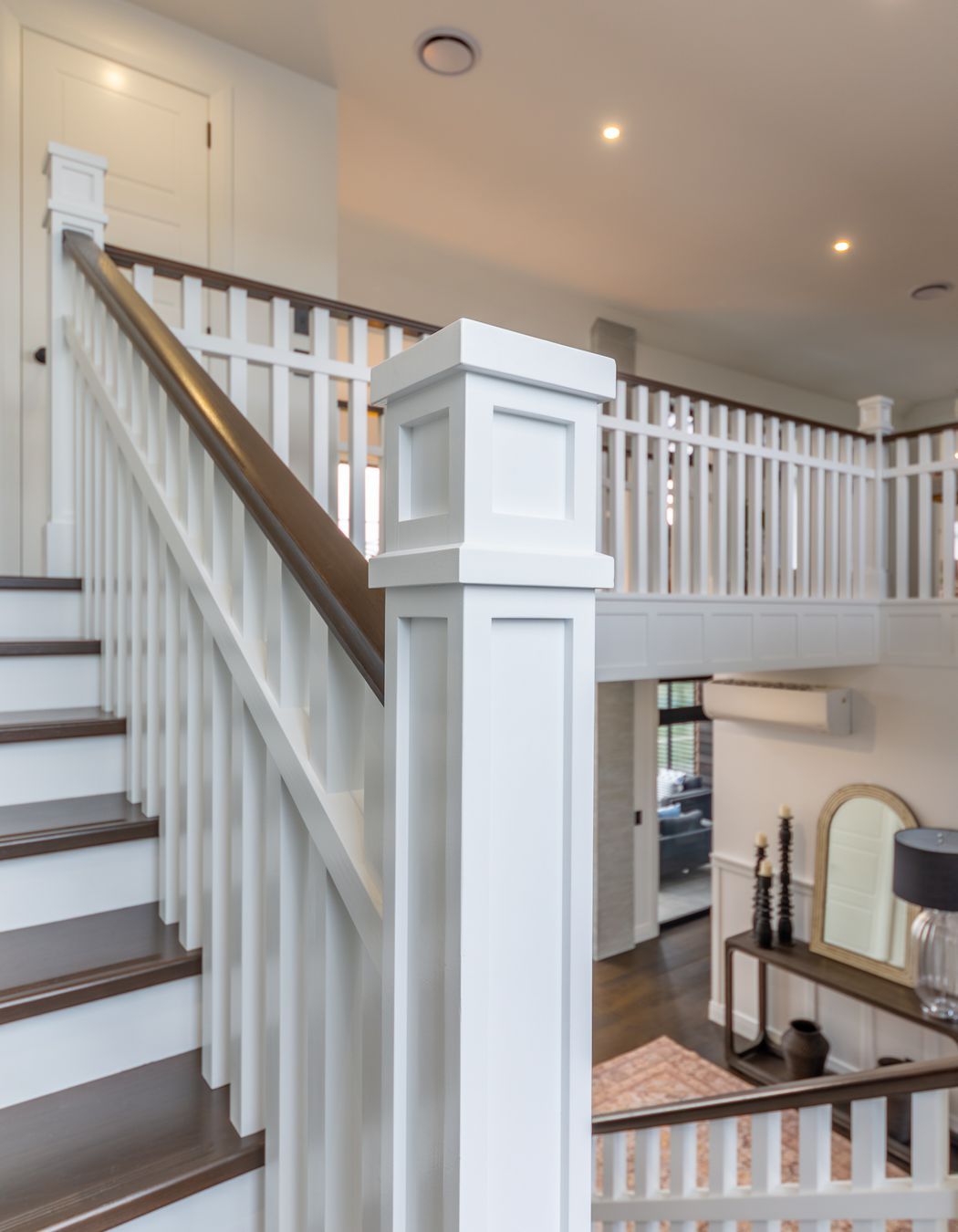 The bridge above the entry required complex structural elements, as well as high consideration for how all of the materials and details would interact on the finished structure.