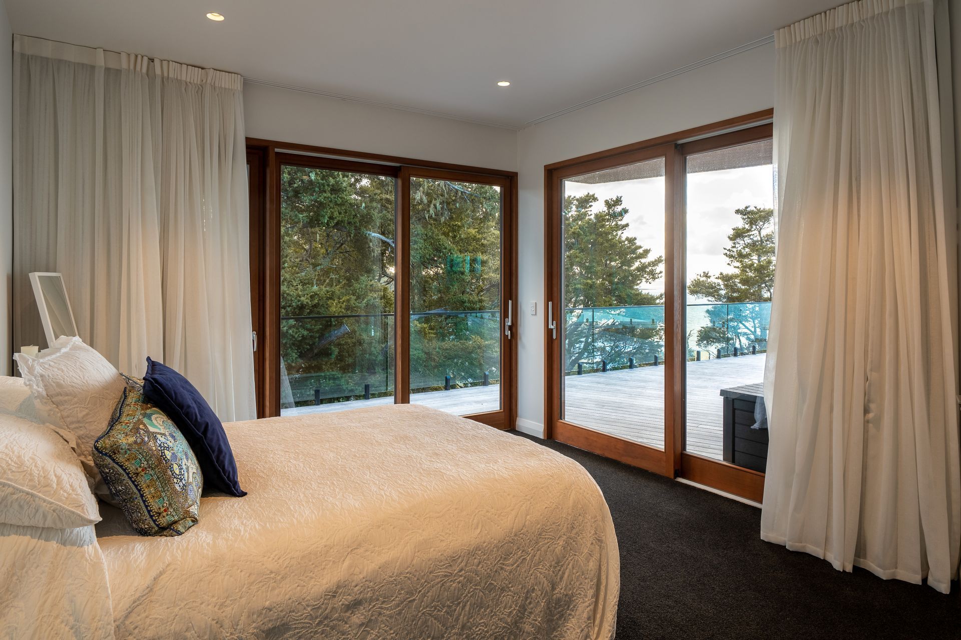 The house has four bedrooms, an office and three bathrooms. The couple’s son-in-law Kieran Pierce of pierceconstructionltd played a major role in the build and they credit his workmanship and attention to detail.