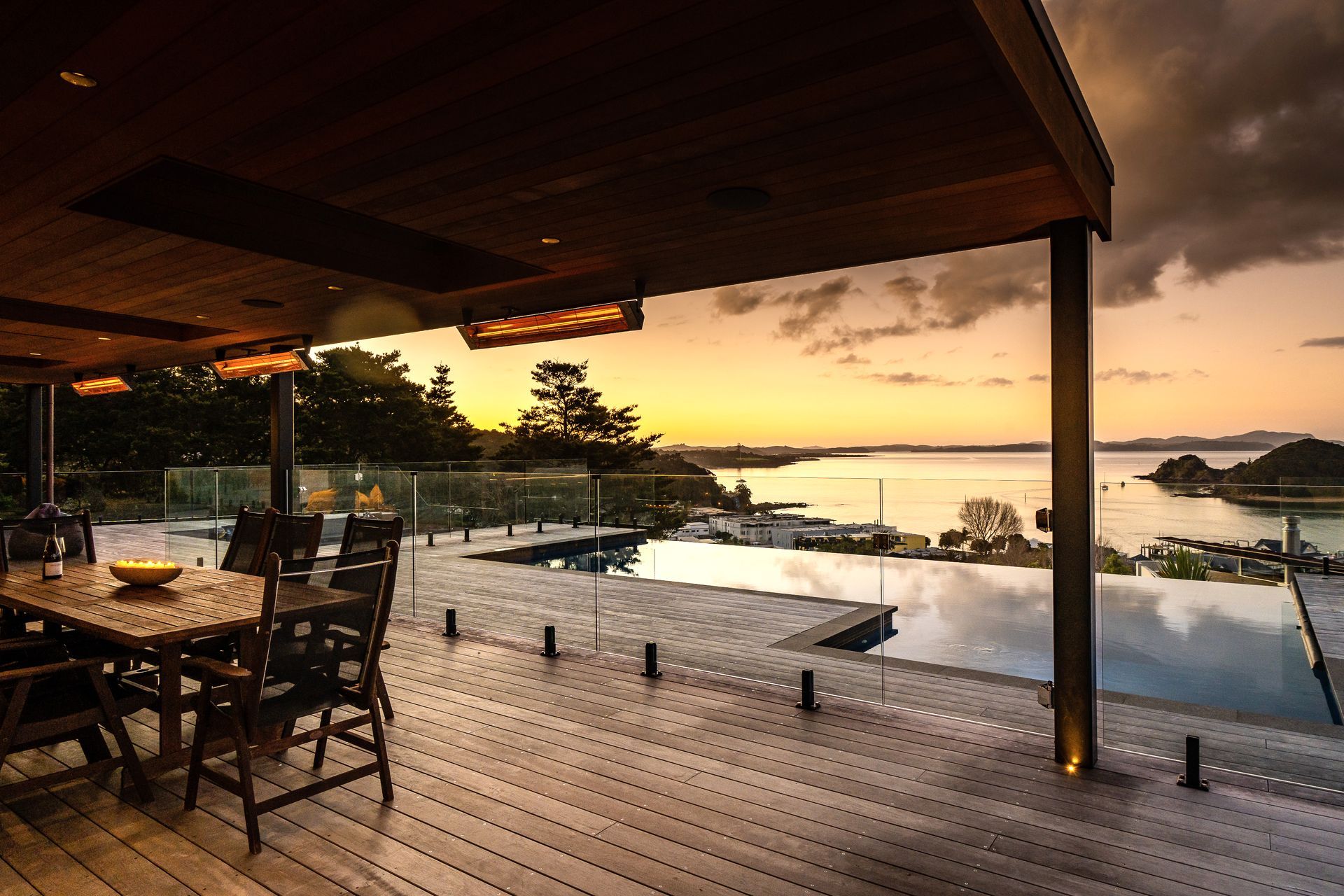 The infinity pool is by Mayfair Pools in Northland.