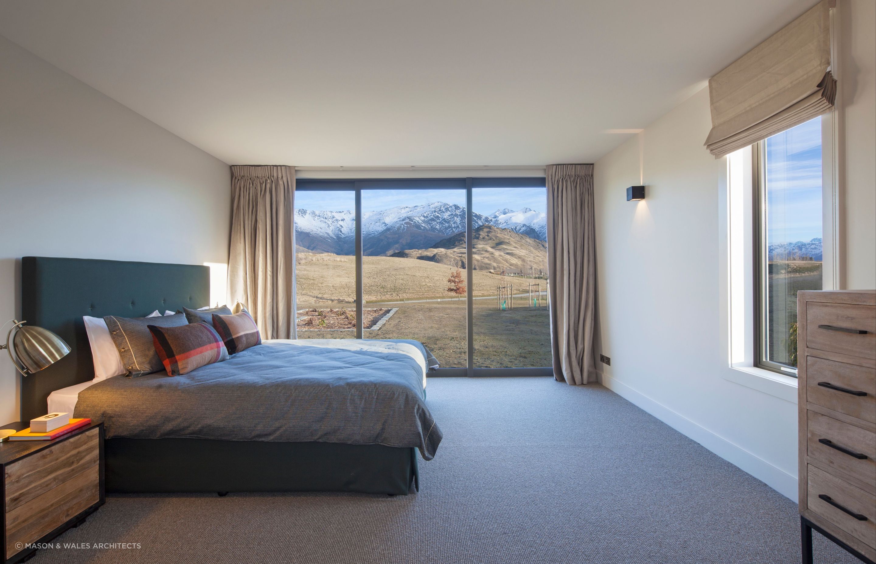 A bedroom with an extraordinary view.