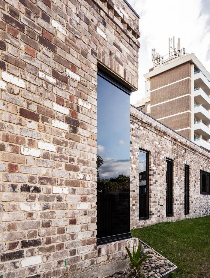 The recycled brickwork blends in with its neighbours.