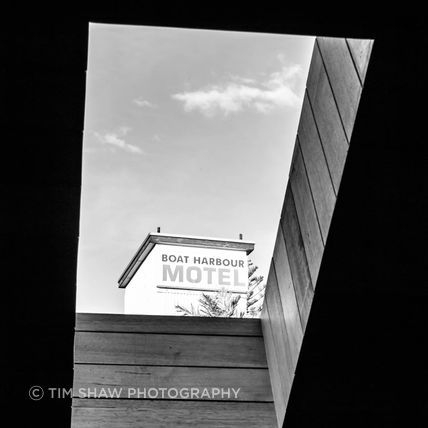Skylights act as windows to the city skyline.