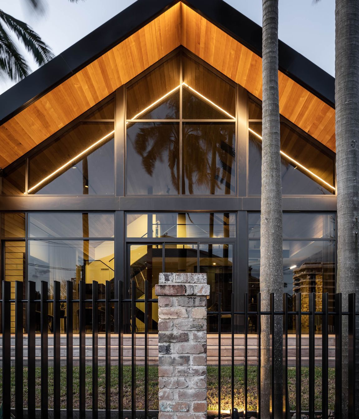 Tinted glazing provides privacy from the passers-by.