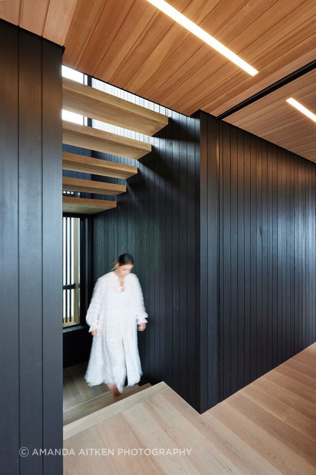 “We used the stairs winding up and around as a light well for the house,” says Brendon.