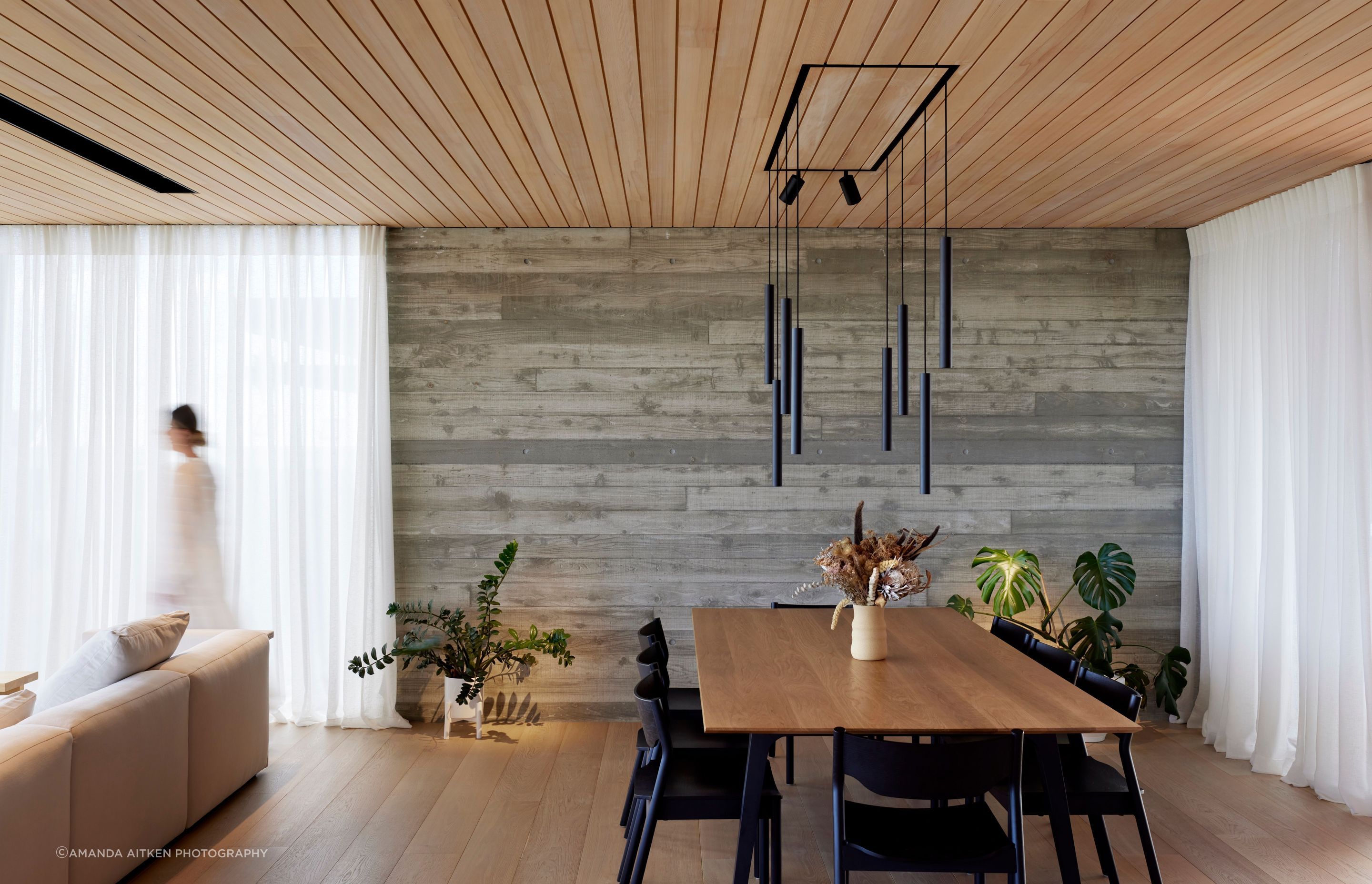 The house has a lot of automation says Brendon, including for heating, lighting and security. The lighting plan was carefully considered, to work with the architecture and stay as streamlined as possible.