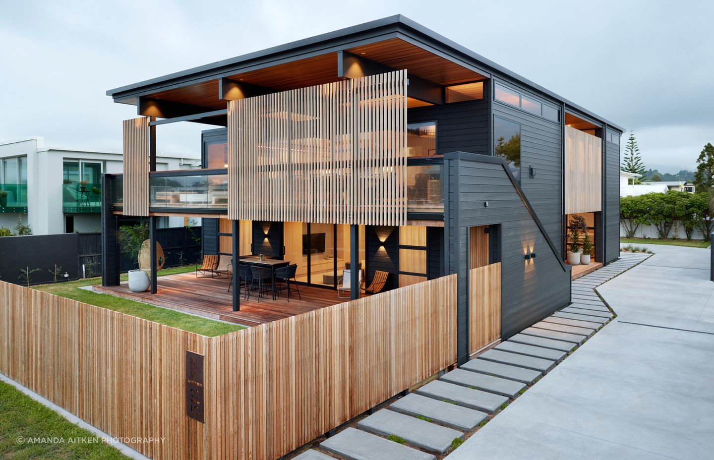 The house has a duality between solid and void, says Brendon. The build was carried out by Edinbridge Resources.