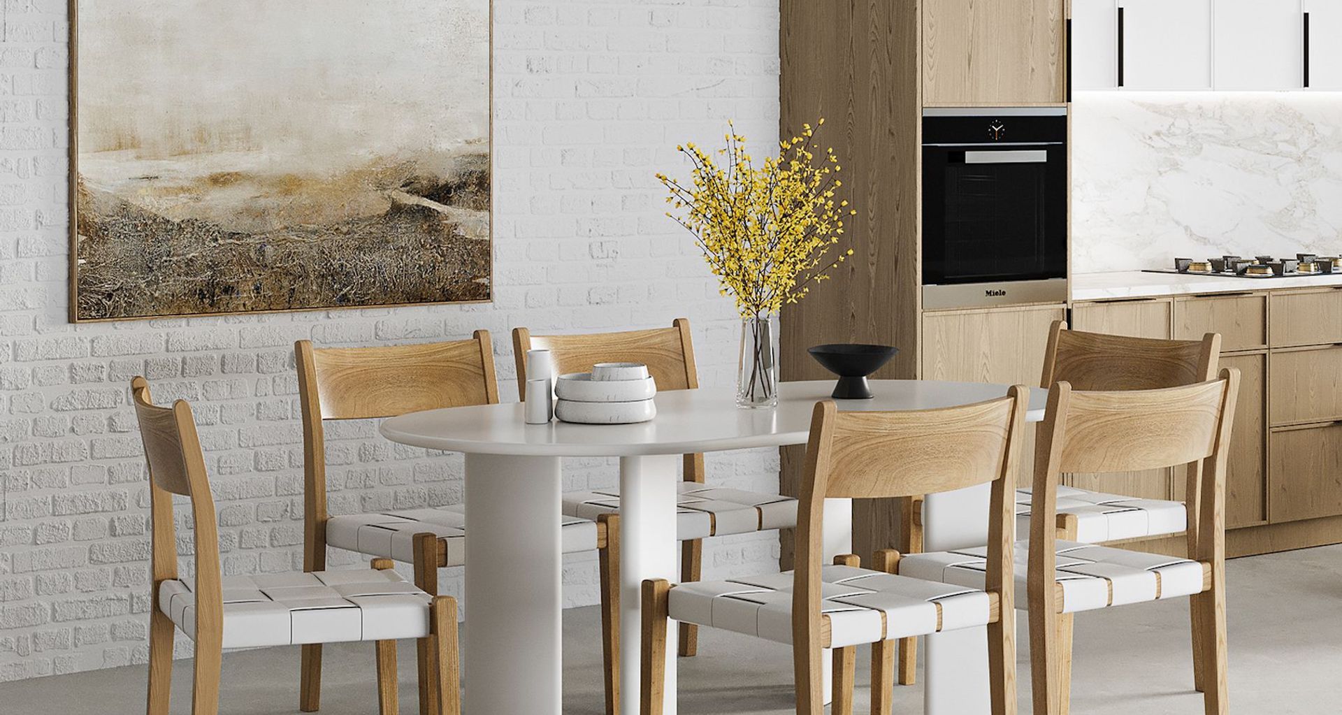 Omni Chunky Oval dining table by L3 Home.