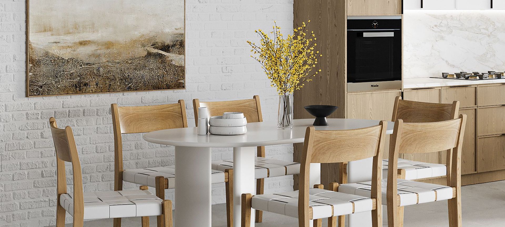 Omni Chunky Oval dining table by L3 Home.