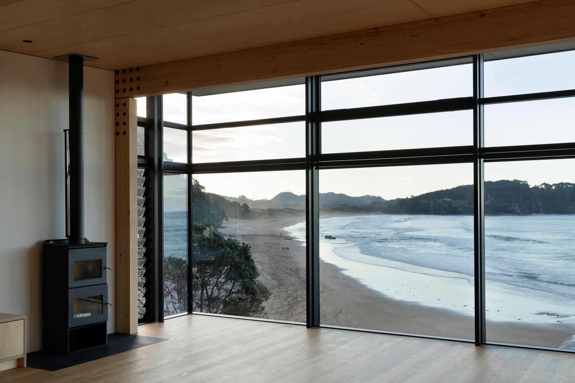 The exposed portal frames are visible on the interior, and are the main structural elements.