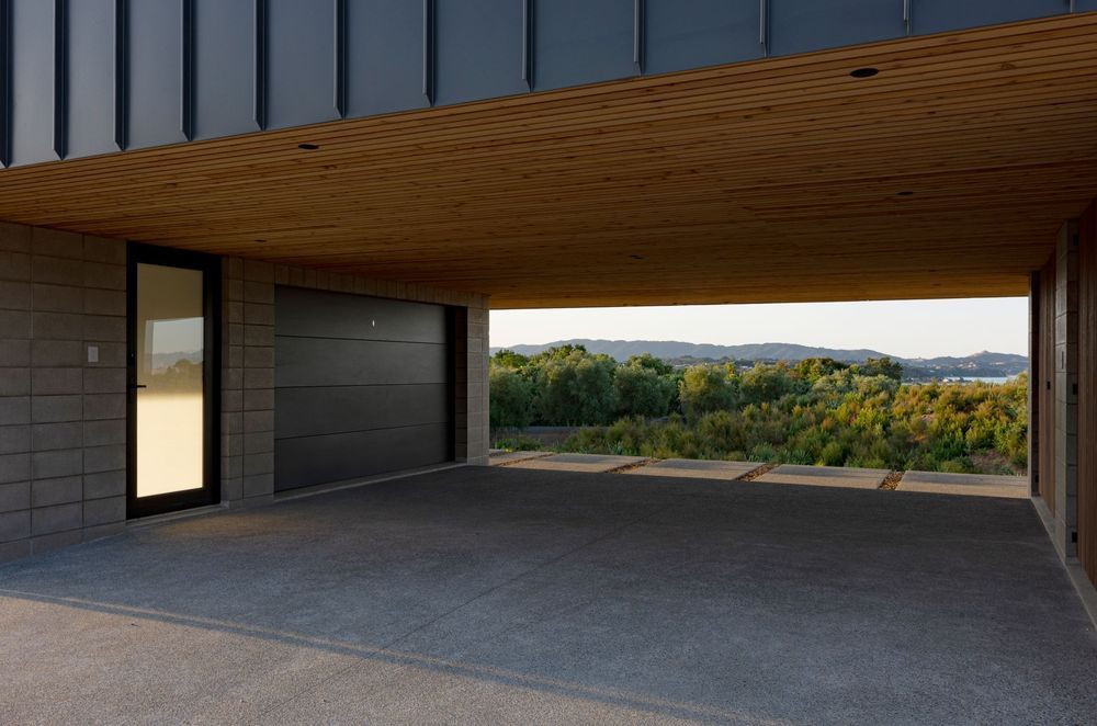 The lower level frames a carefully chosen view.
