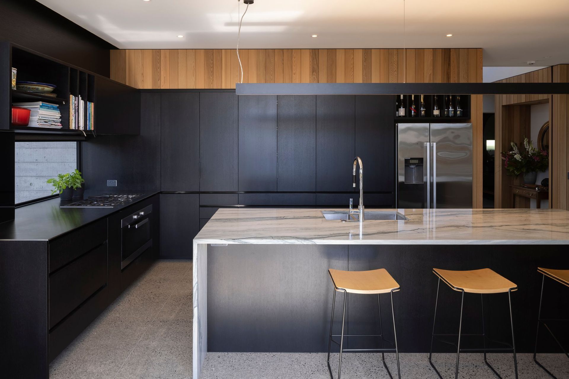 Studio Pacific Architecture also designed the kitchen. “We do like to do the kitchens as well, they’re really a focus in any house.”