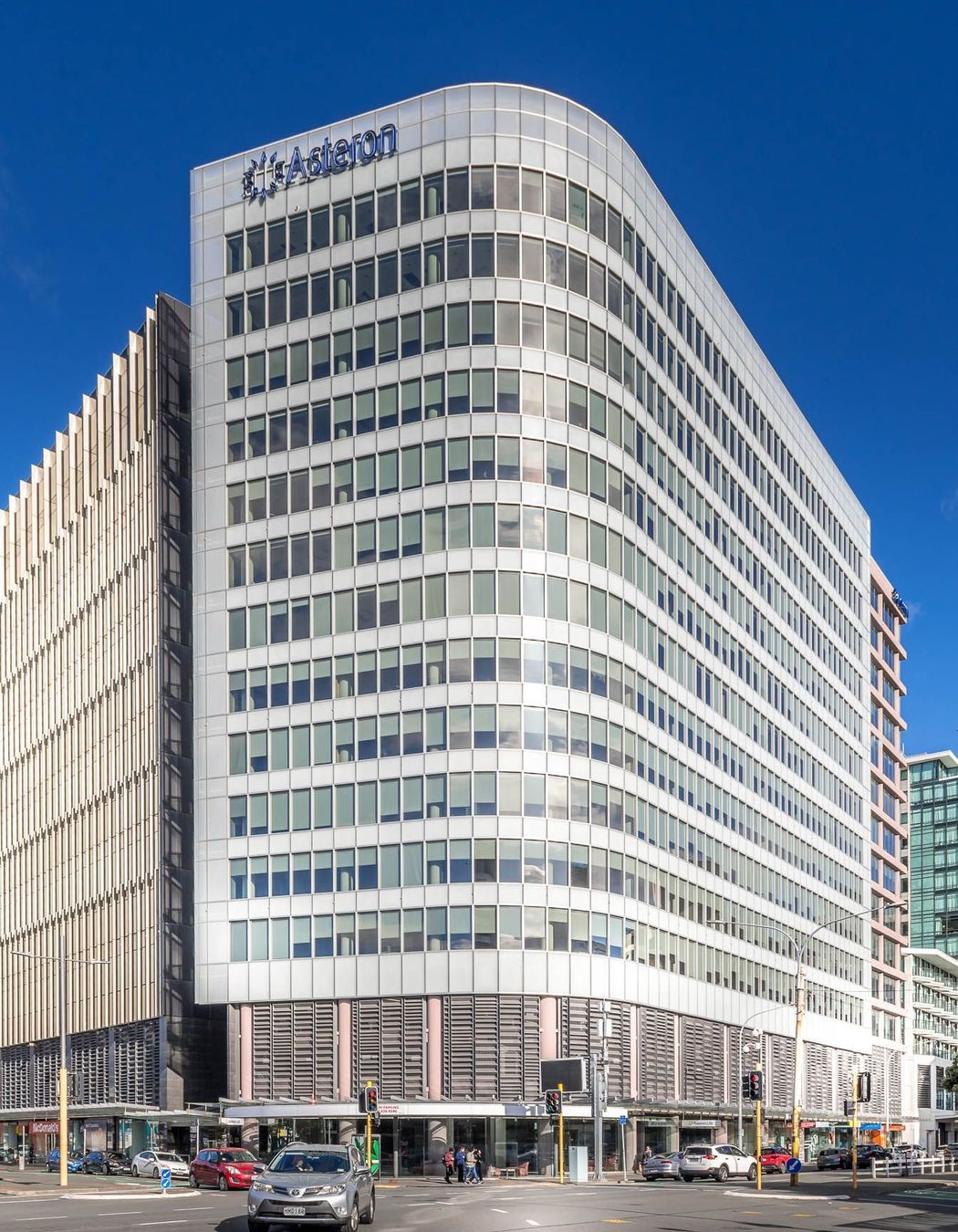 The Asteron Centre is Wellington's largest single-office building, located directly across from the bustling Wellington Train Station.