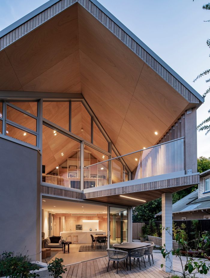 Different types of timber were used throughout, for cladding and interior applications.