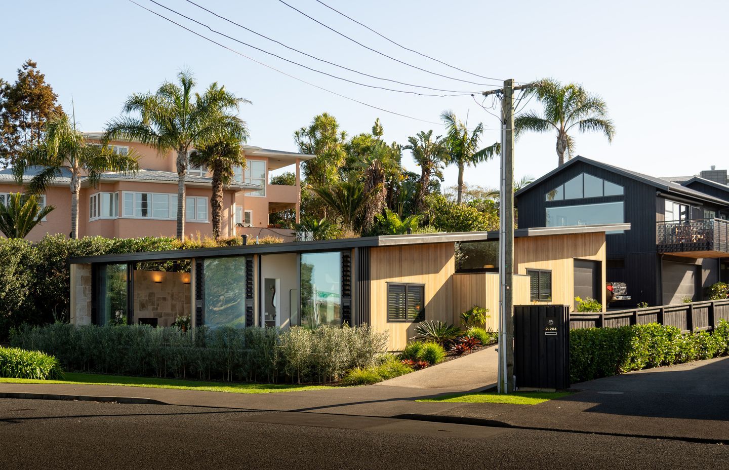 The design allows the property behind to also capture the view.