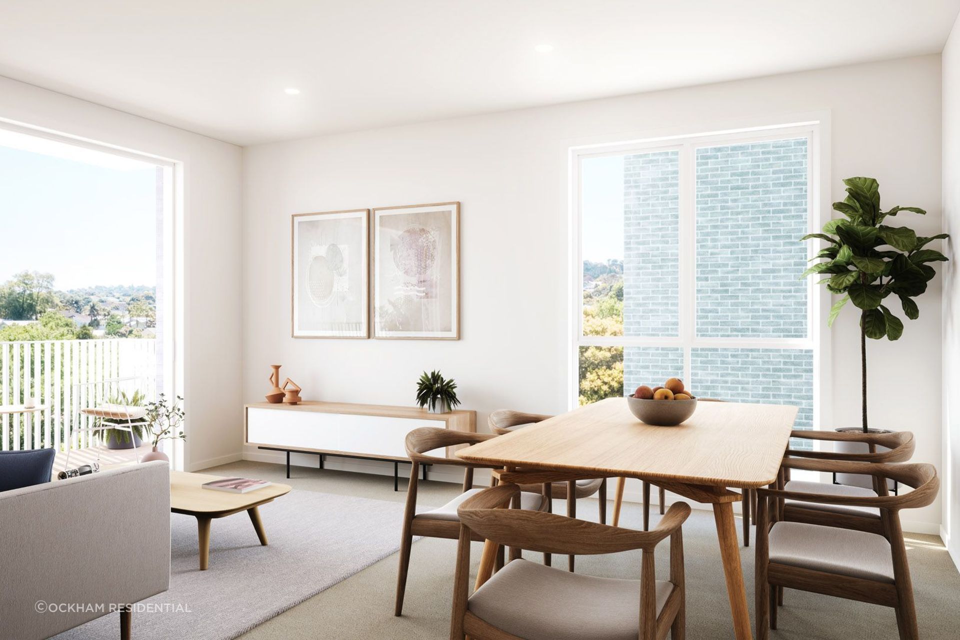 North-facing apartments boast views of One Tree Hill.