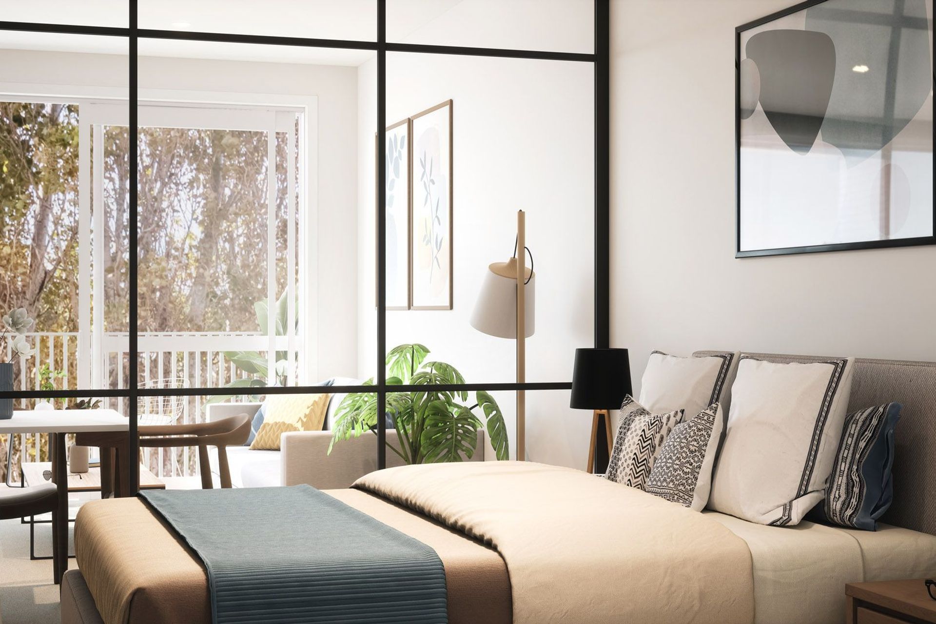 Apartments range from one bedroom to three bedrooms.