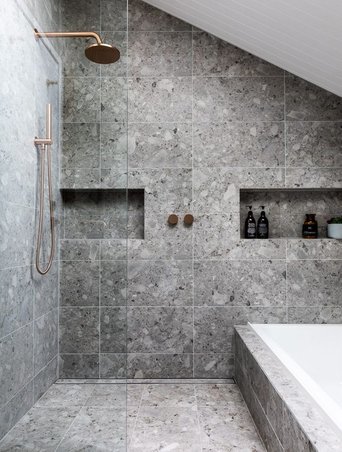 The palette remains neutral in the private areas of the home.
