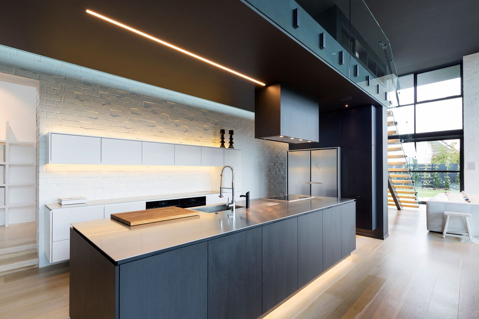 Big on texture and industrial style in this Waikato kitchen by Noel Jessop Architecture.