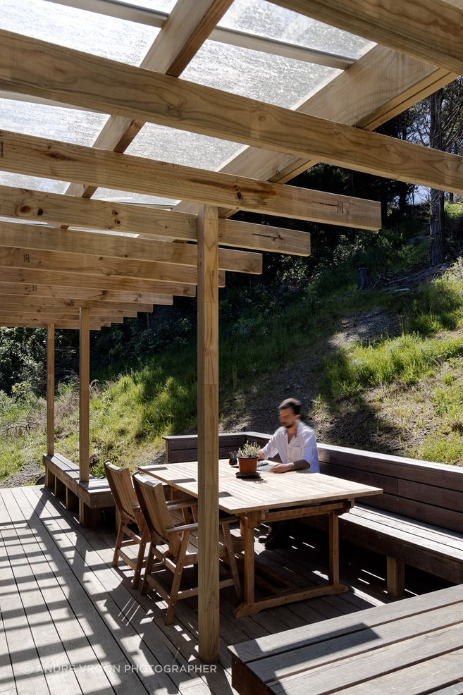 A covered deck extends the living area.