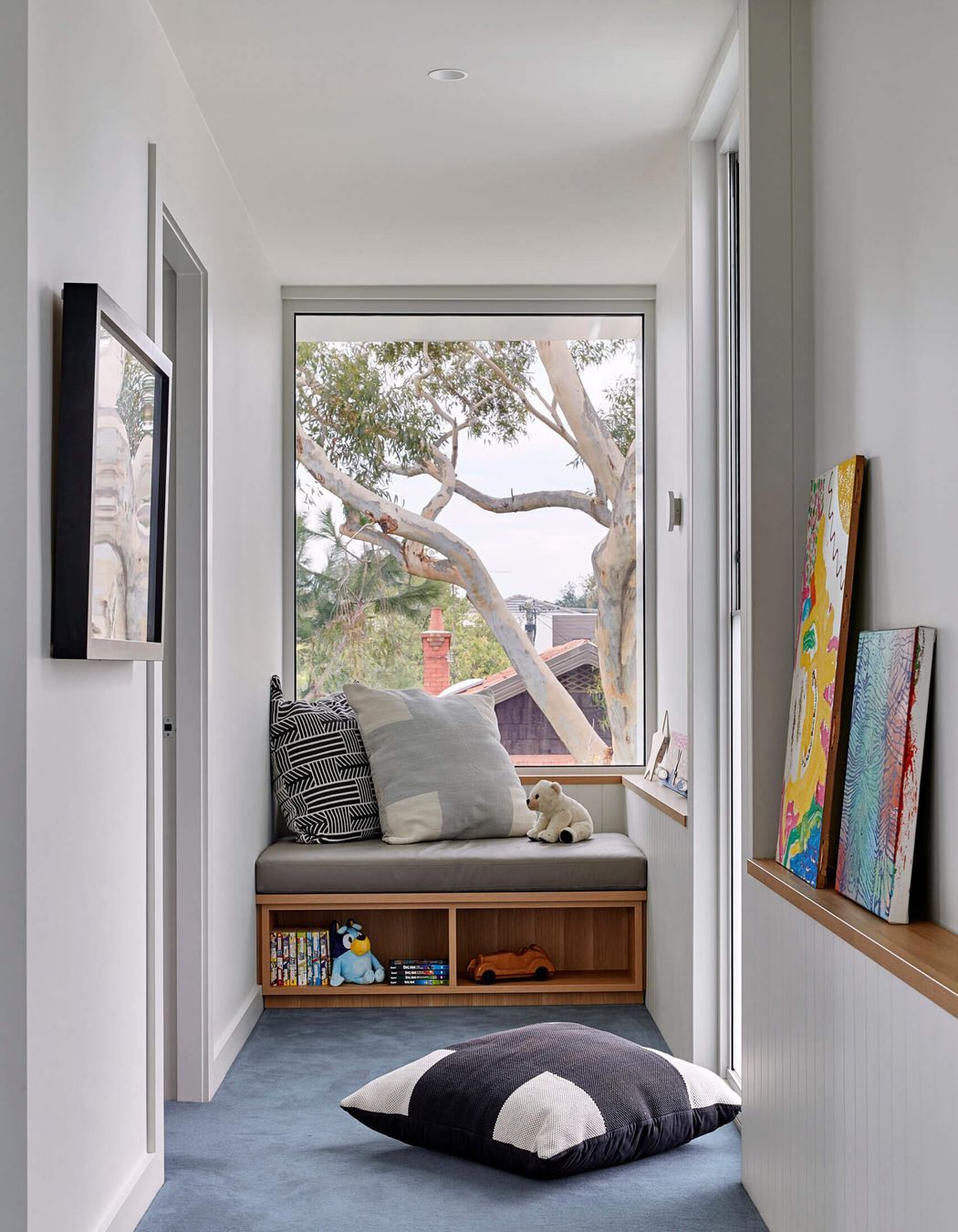 The kids reading nook at the Long Garden House