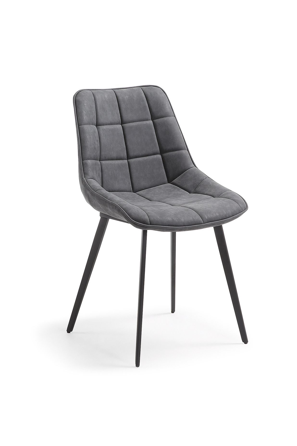 Synthetic leather ‘Adam’ chair in Grey by Kave Home
