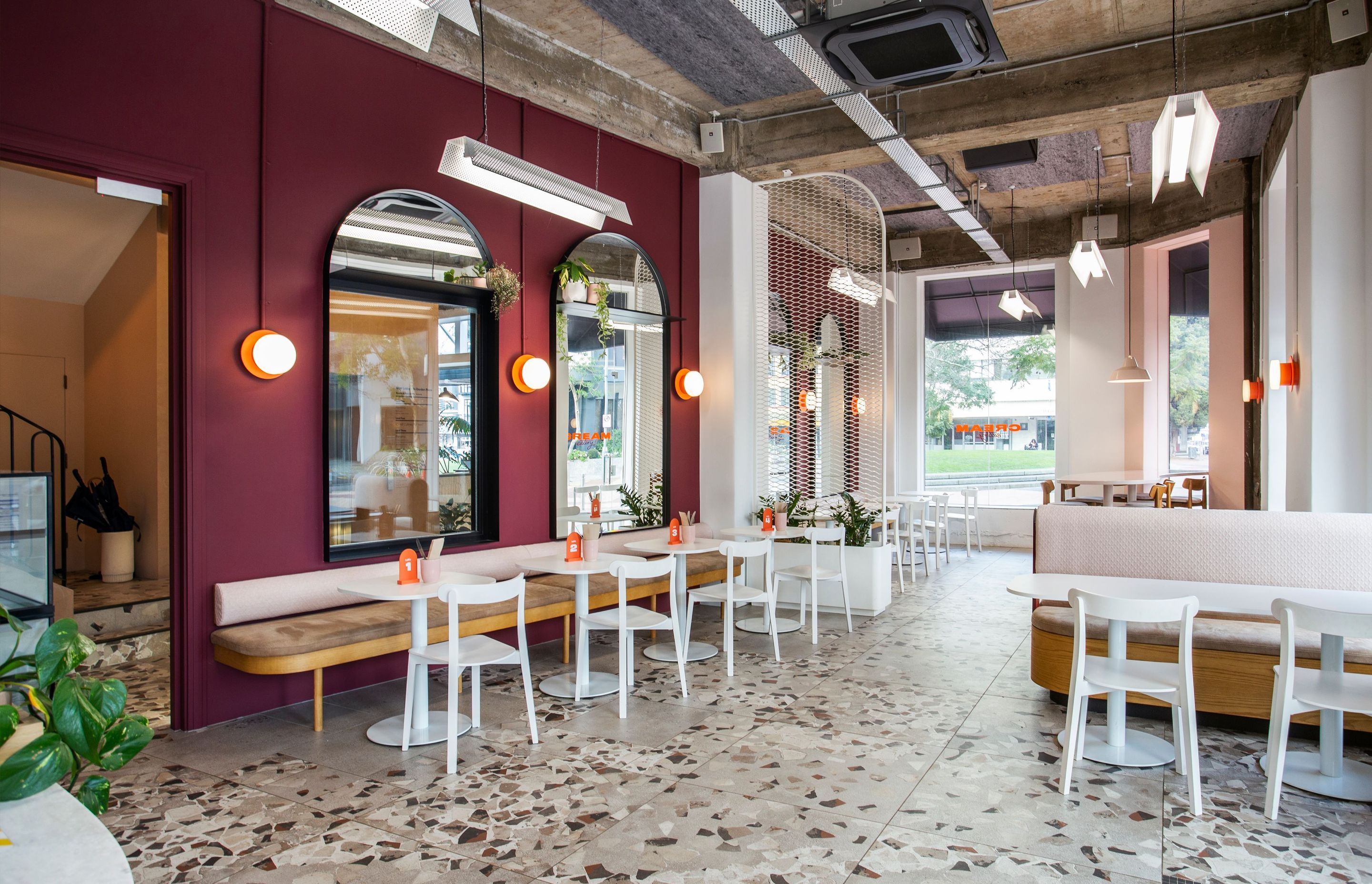 A large fire door and fire window maximise the connection to the lobby.