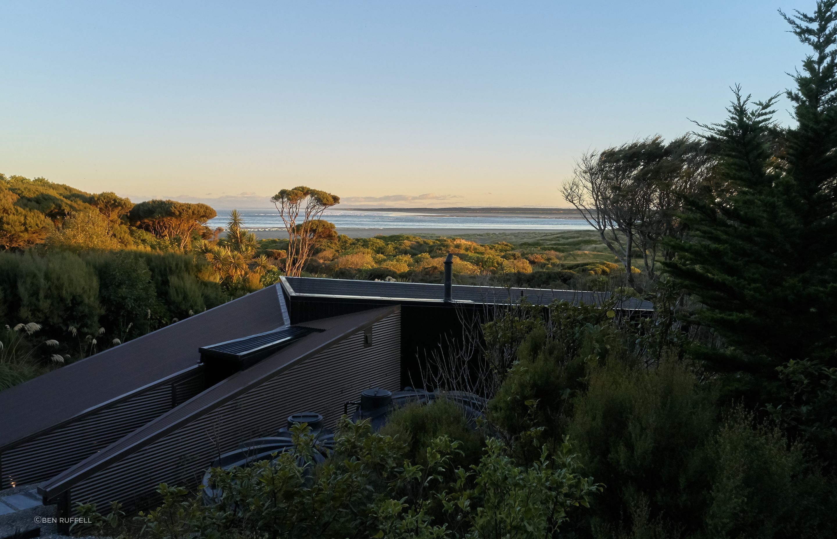 The small coastal village is on the lower edges of New Zealand's South Island.