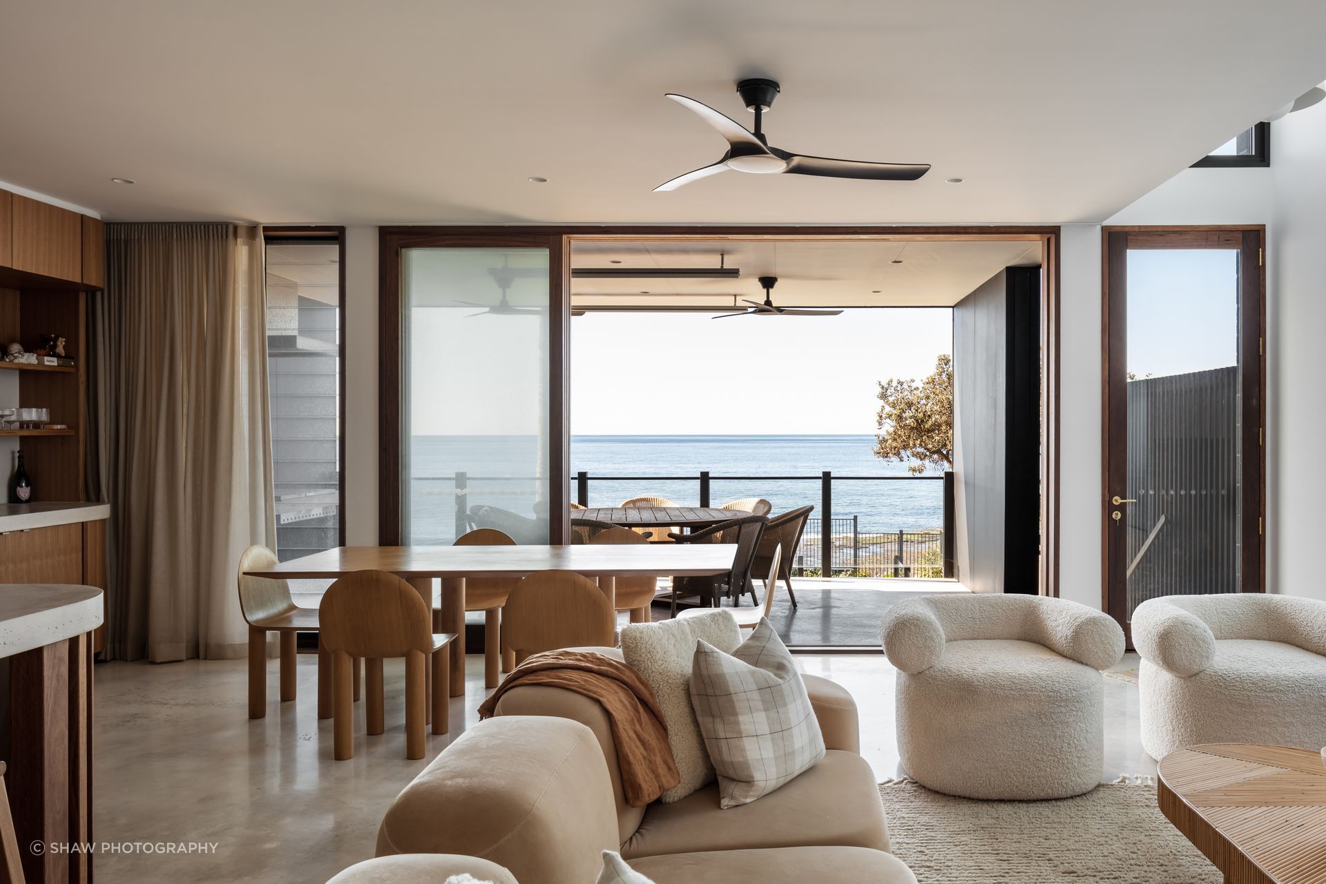 The ocean views are immediate upon entering The Coledale Ave House