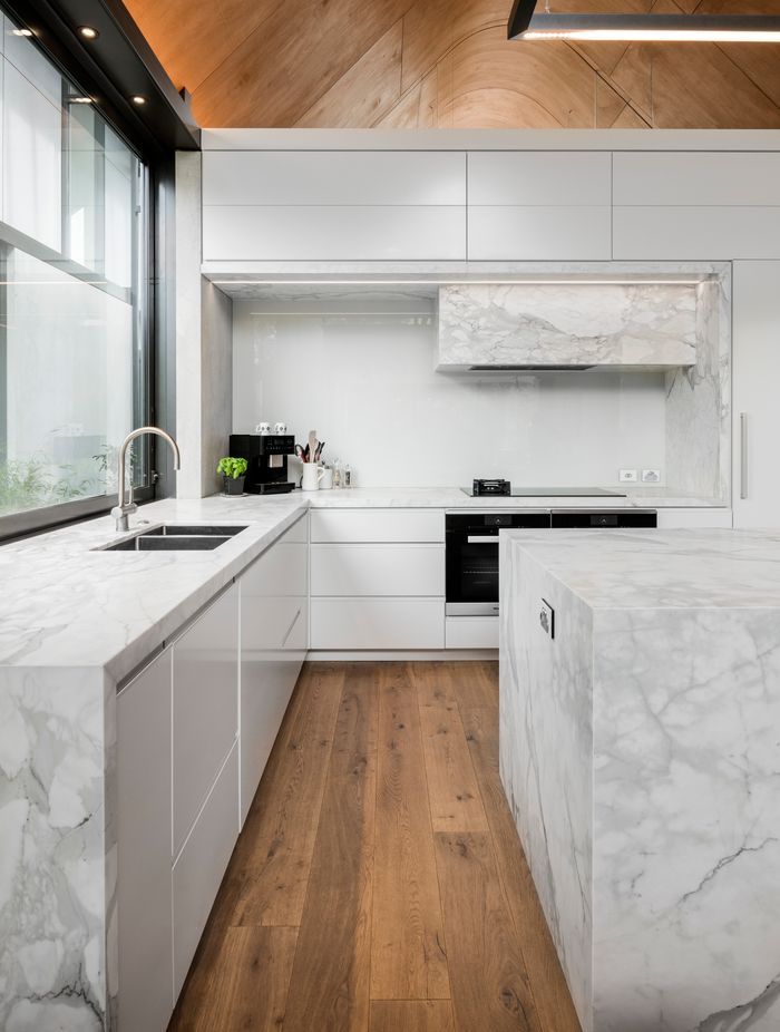 South Architects designed many of the internal features including the kitchen and scullery. “None of the spaces are massive but they all feel right,” says Craig. The tap ware is from Robertson Bathware.