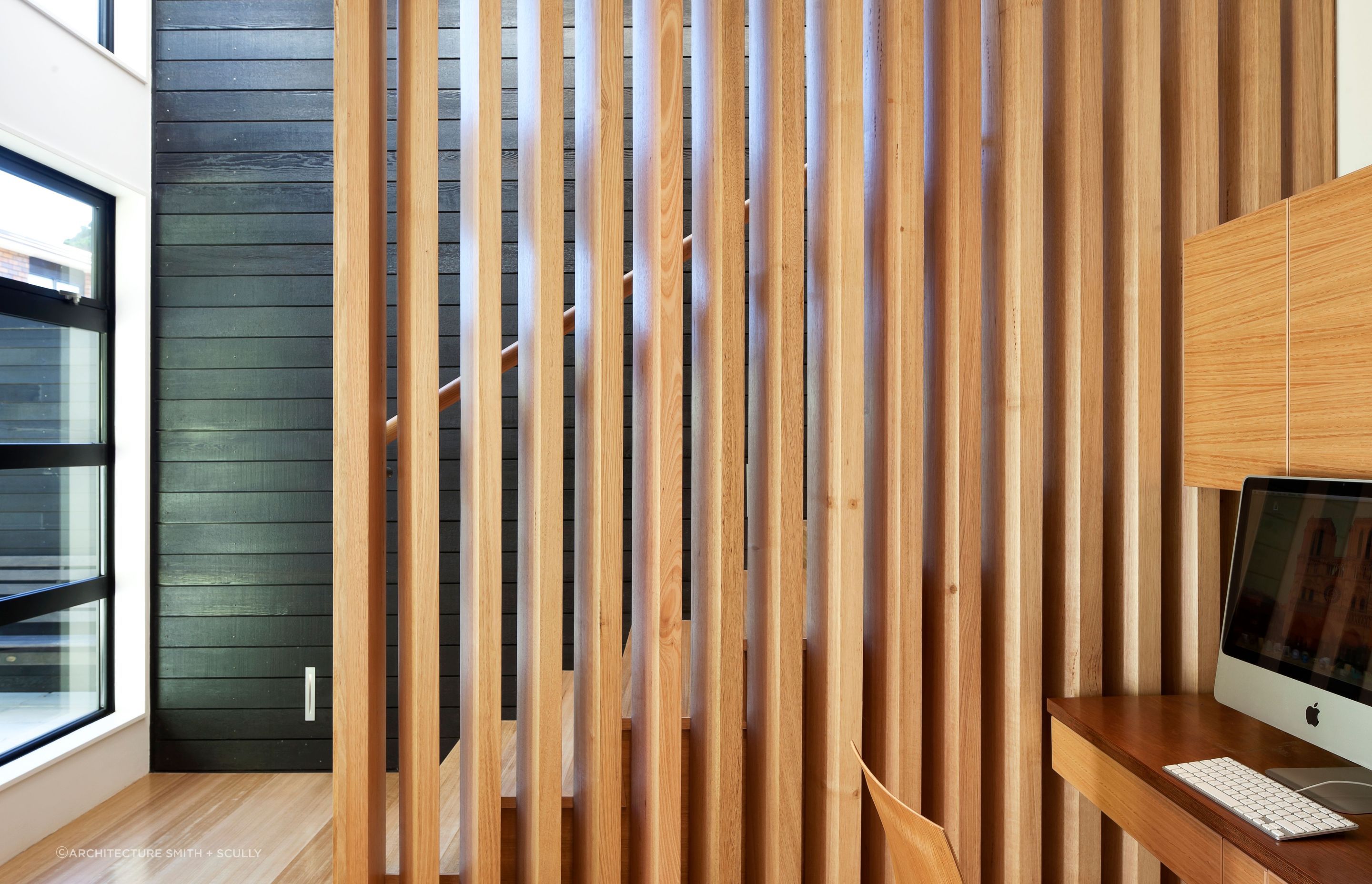 Prolific use of timber cladding and panelling add much warmth and the designer touch.