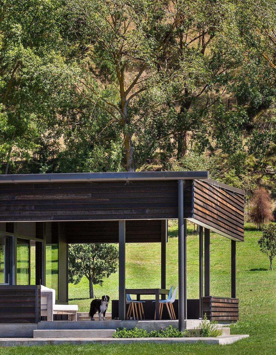The main family area opens into an outdoor room.